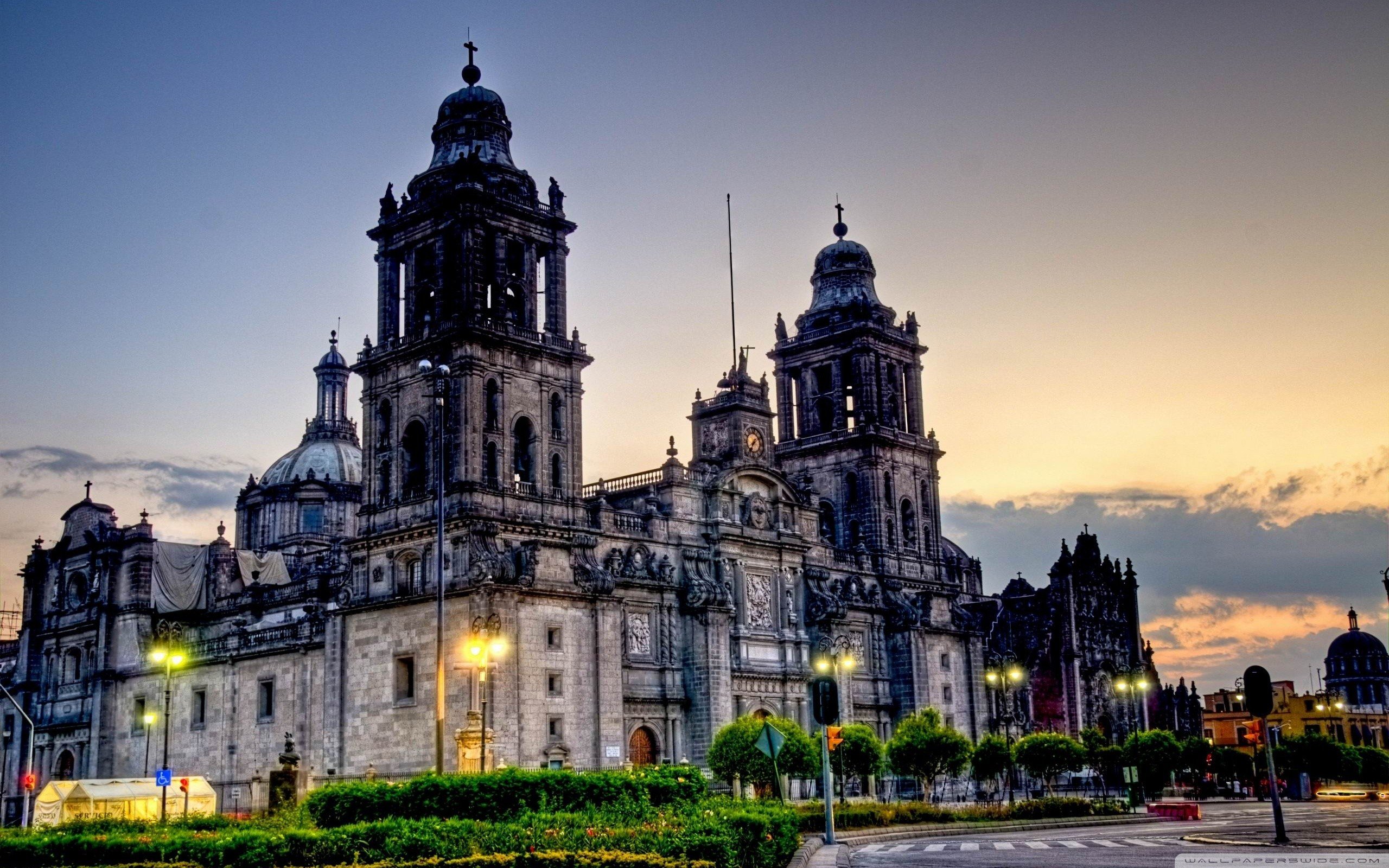 mexico, Cathedrals, Hdr, Photography Wallpaper