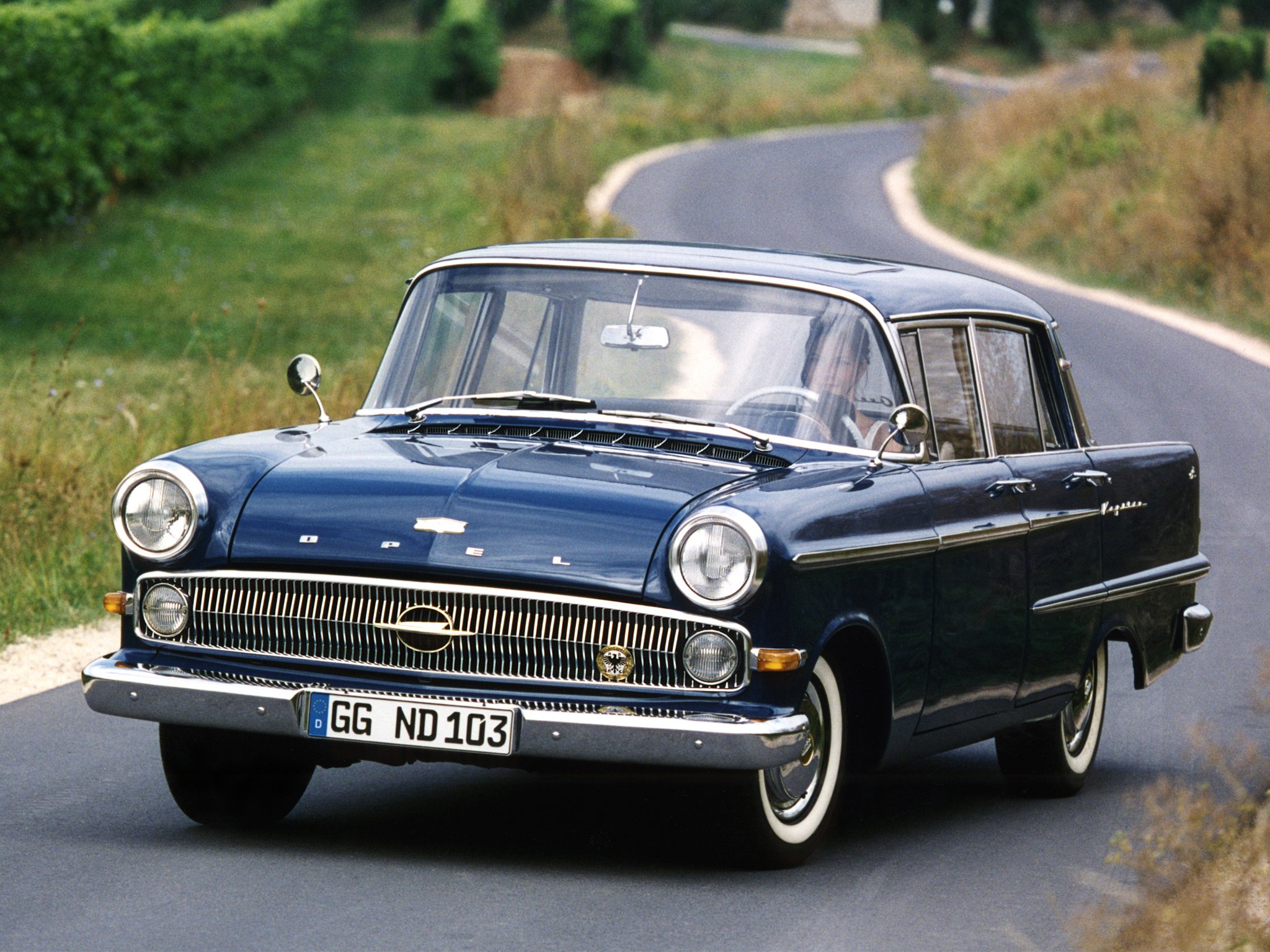 1959 64, Opel, Kapitan,  p 2 , Retro, Classic Wallpaper