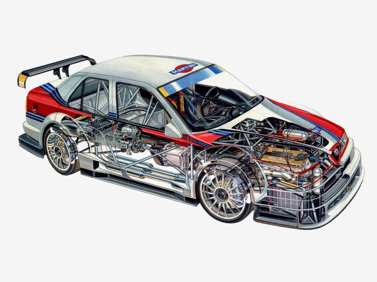 1995, Alfa, Romeo, 155, V 6, T i, Dtm,  se062 , Race, Racing, Interior, Engine HD Wallpaper Desktop Background