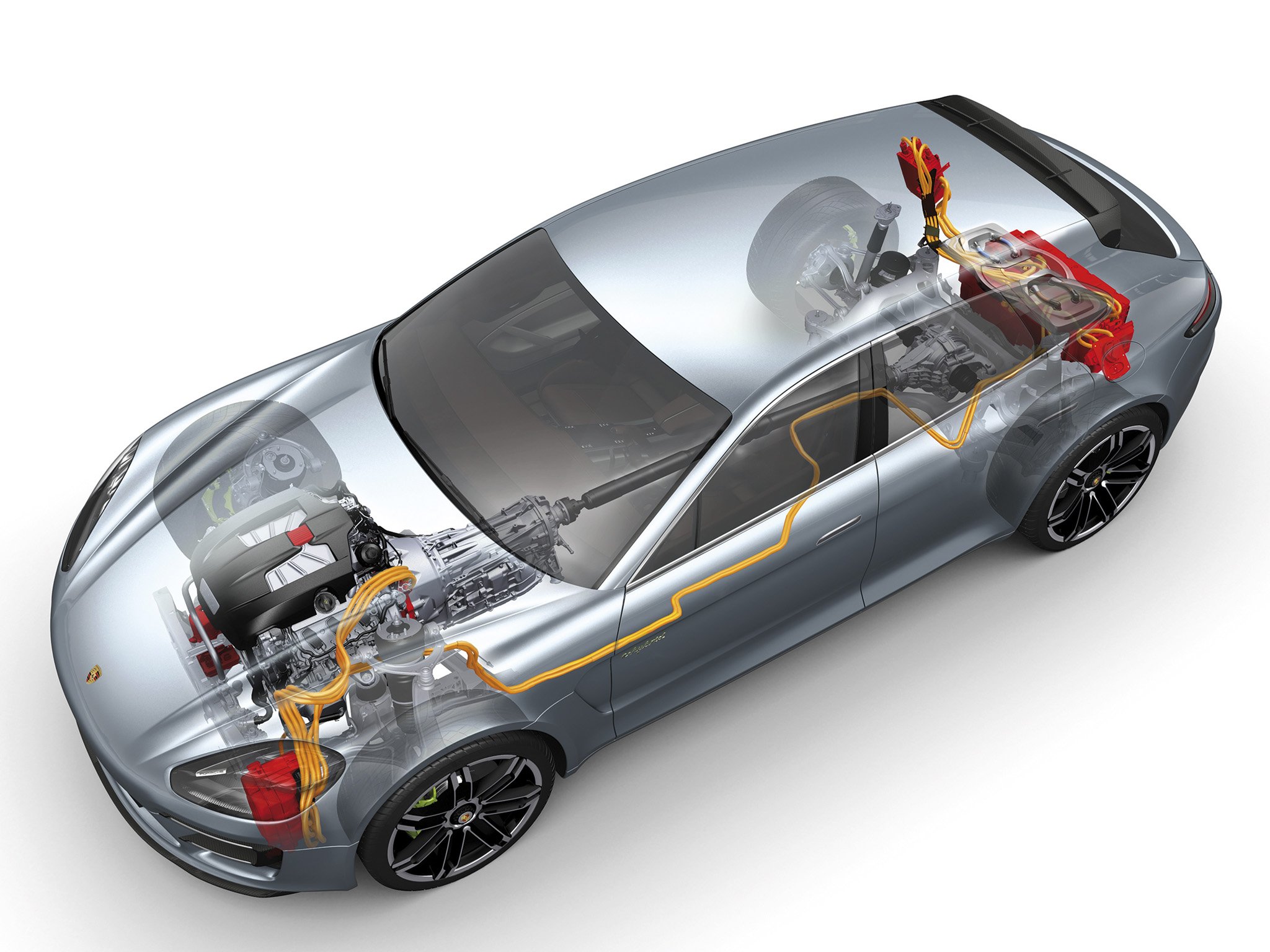 2012, Porsche, Panamera, Sport, Turismo, Concept, Interior, Engine Wallpaper