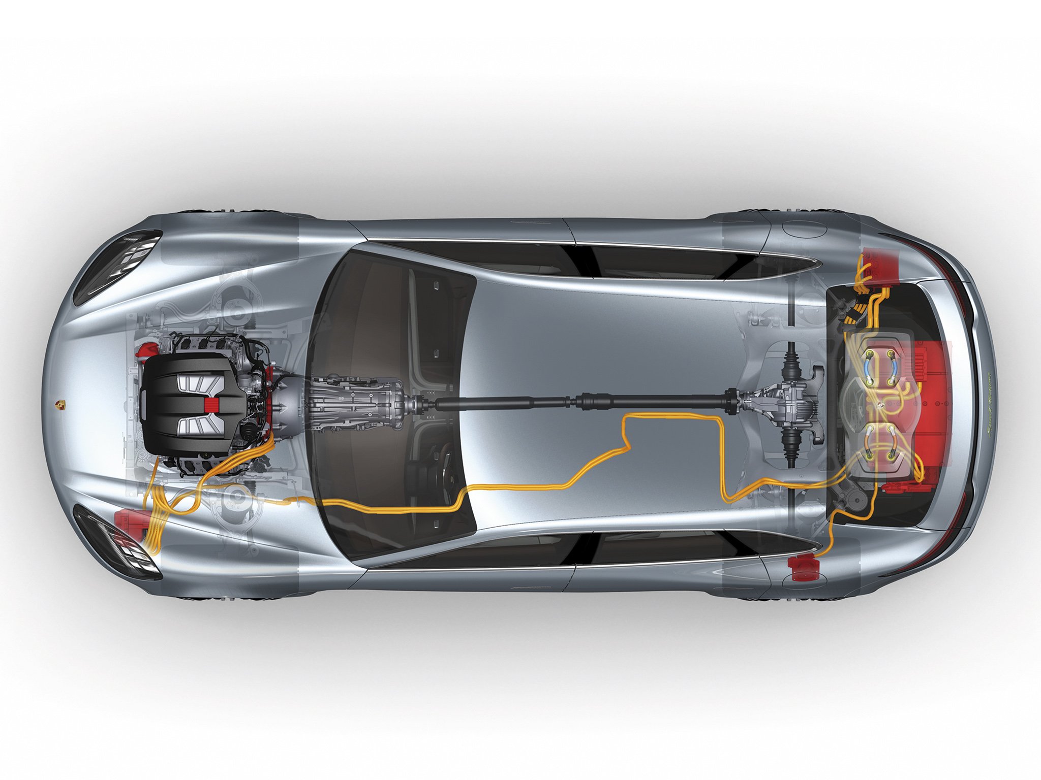 2012, Porsche, Panamera, Sport, Turismo, Concept, Engine Wallpaper