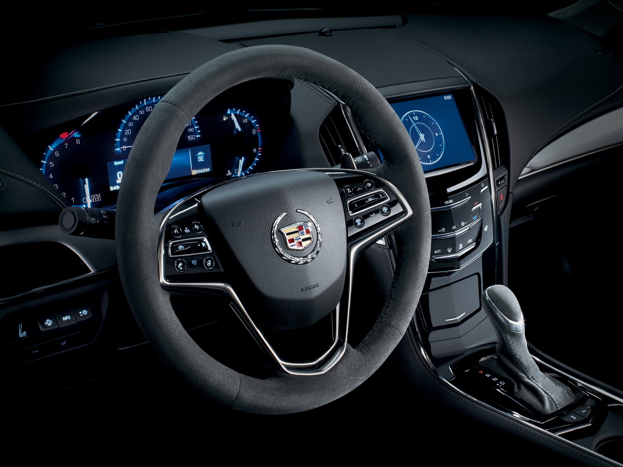 2014, Cadillac, Ats, Crimson, Sport, Interior Wallpaper