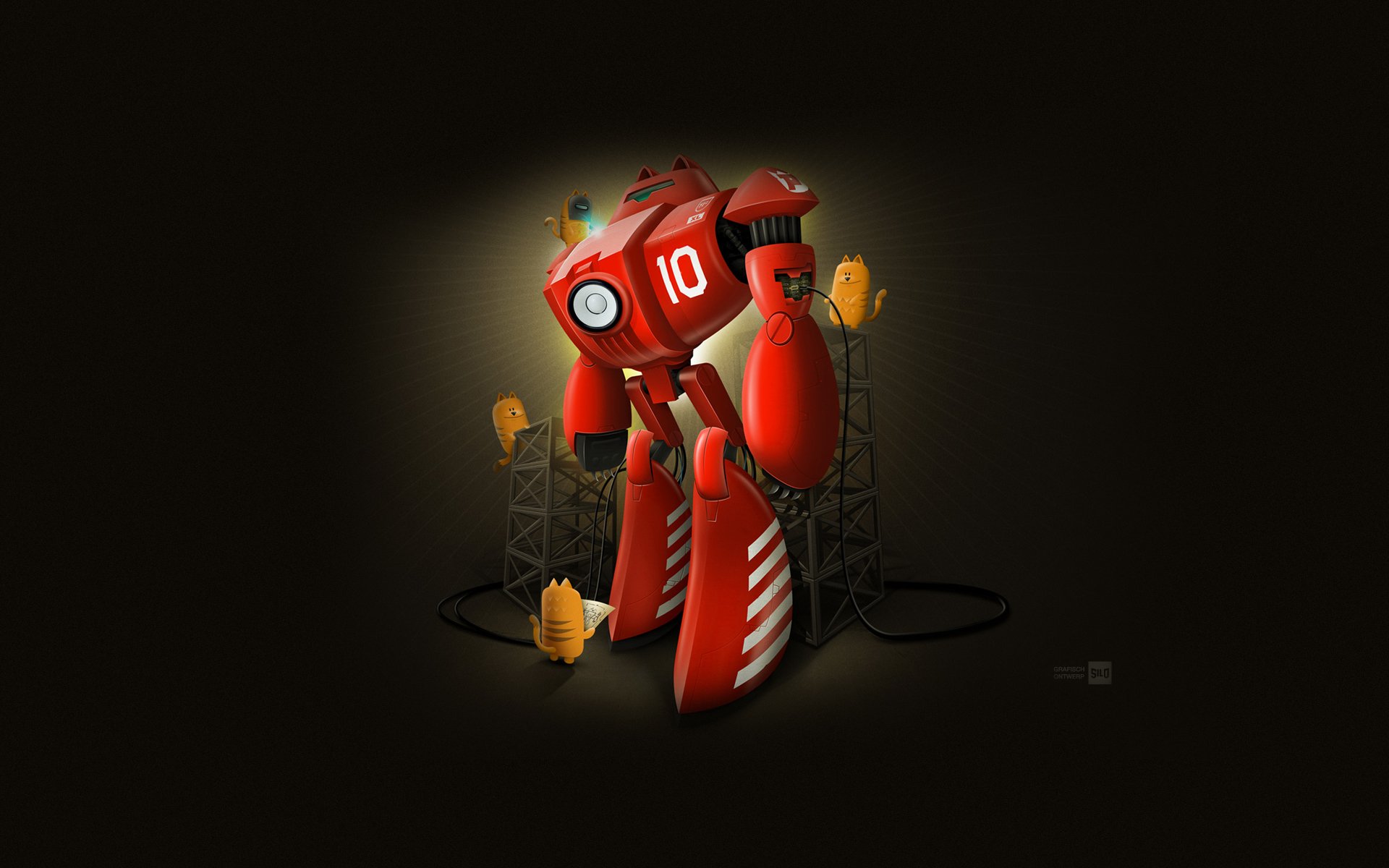 robots, Cats, Mecha Wallpaper