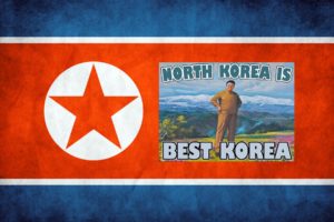 north, Korea, Flags