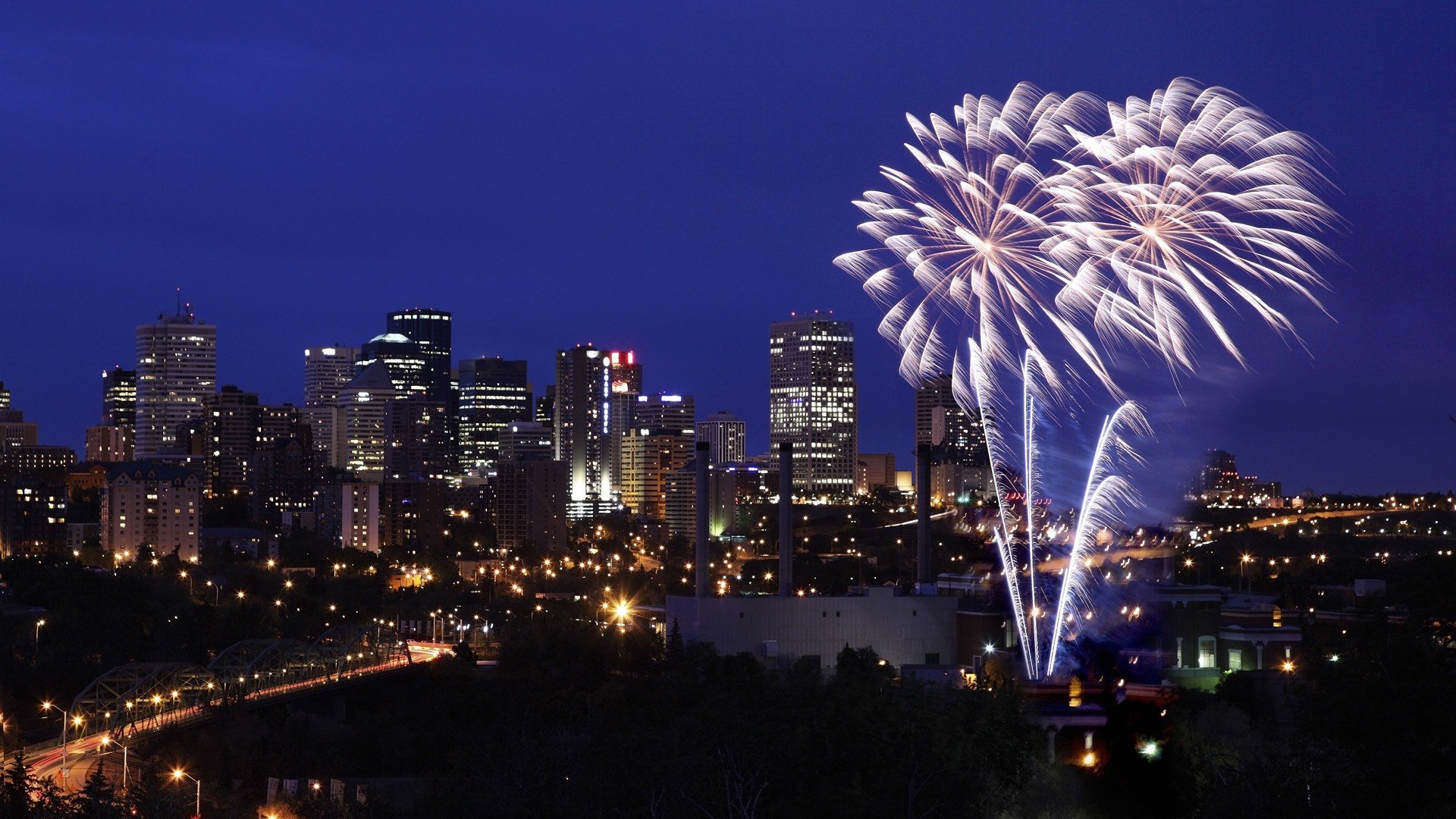 fireworks, Canada, Alberta, Edmonton Wallpapers HD / Desktop and Mobile  Backgrounds