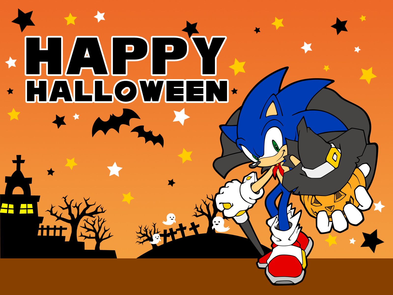 sonic, The, Hedgehog, Halloween Wallpaper