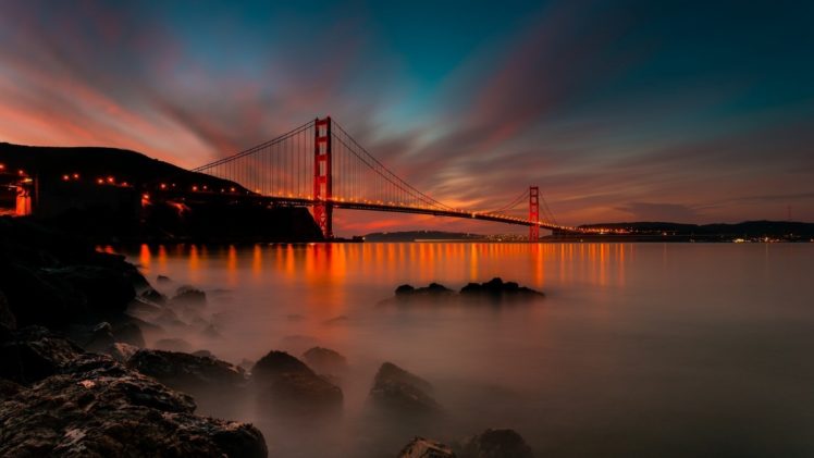 bridges, Golden, Gate, Bridge, Scenic, Rivers HD Wallpaper Desktop Background