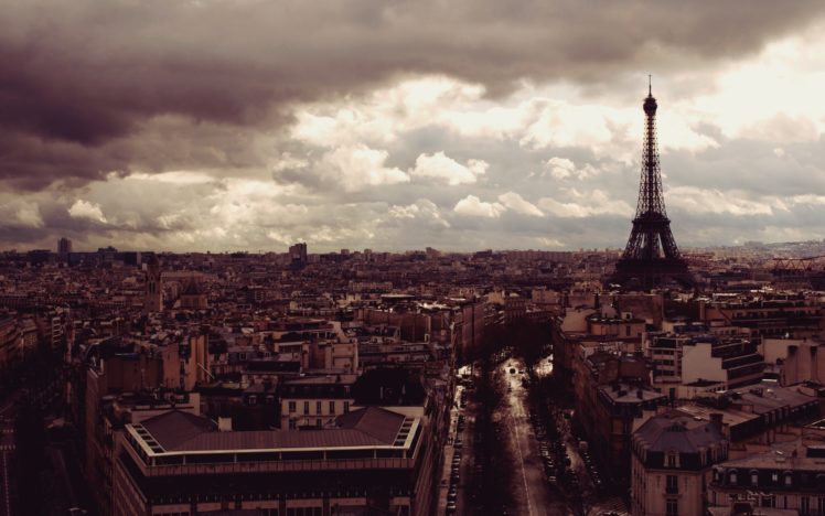 eiffel, Tower, Paris, Clouds, Cityscapes, Cars, France, Buildings, Vehicles, Skyscapes HD Wallpaper Desktop Background