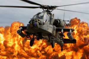 ah 64d, Apache, Helicopter, Blades, Cabin, Explosion, Fire, Military, Weapons