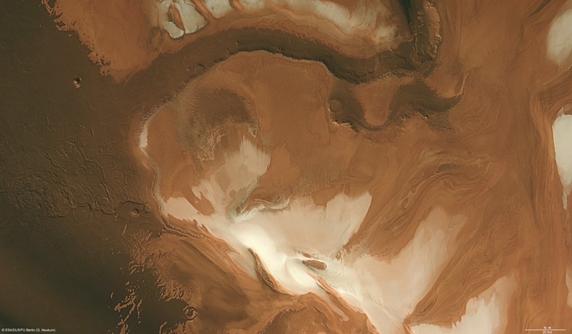 esa, Europe, Spacepolar, Water ice, Caps, On, Mars, 1920x1123 Wallpaper