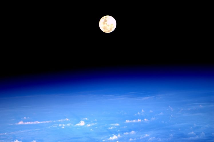 esa, Europe, Space, Supermoon, Rise, As, Seen, From, Iss HD Wallpaper Desktop Background