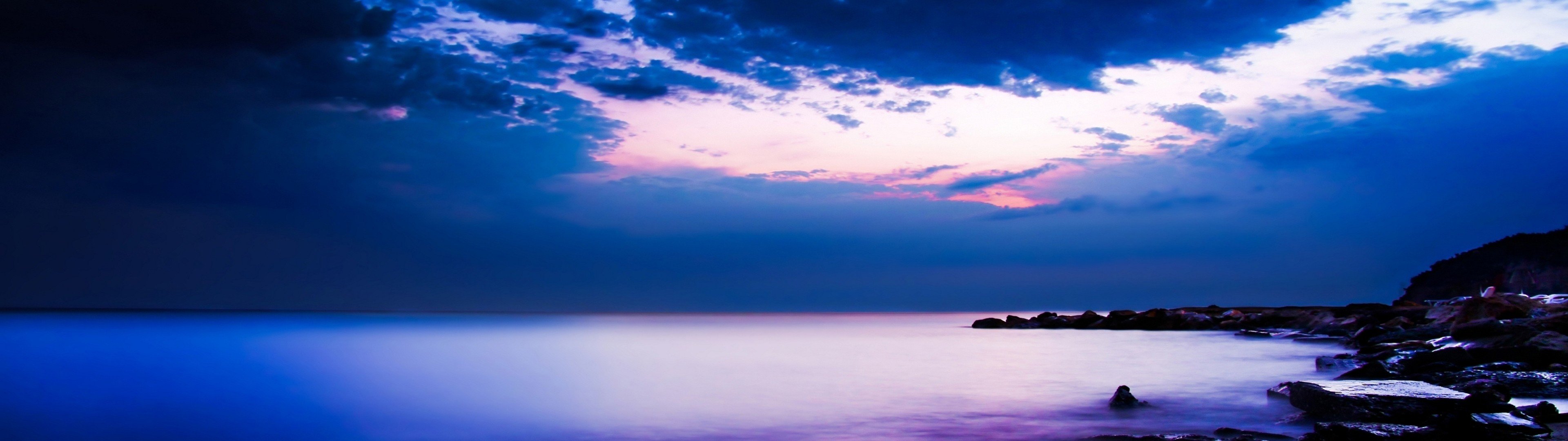 water, Shore, Multiscreen, Skyscapes, Sea Wallpaper