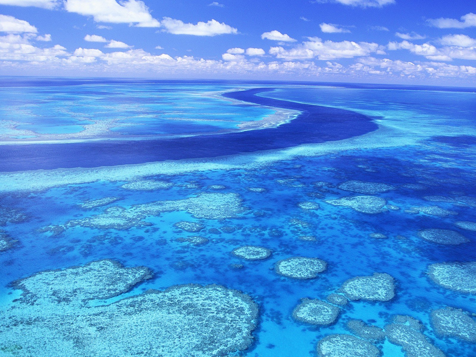 australia, Great, Barrier, Reef, Aerial, View Wallpaper