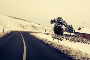 landscapes, Snow, Roads