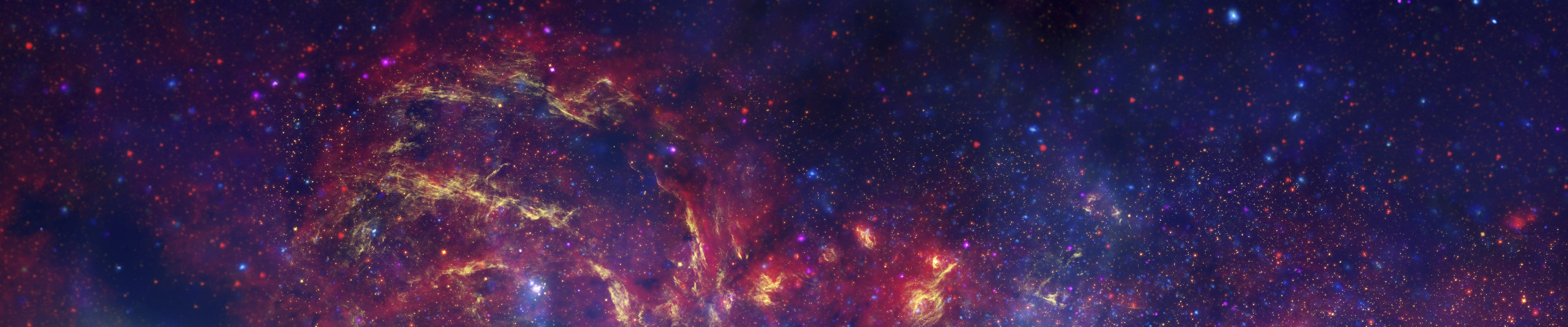 outer, Space, Nebulae, Panoramic Wallpaper