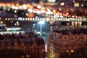 cityscapes, France, Buildings, Bokeh, City, Lights, Tilt shift, Cities