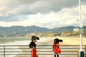 landscapes, Nature, Costume, Funny, Piers, California, National, Geographic, Mickey, Mouse, Santa, Monica, Beach, Railing, Minnie, Mouse
