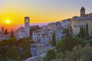 assisi, Italy, Architecture, Buildings, Church, Cathedral, Sunset, Sunrise, Sky