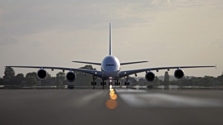 aircraft, Runway, Airbus, A380 800, Aviation, Runway, Lighting HD Wallpaper Desktop Background
