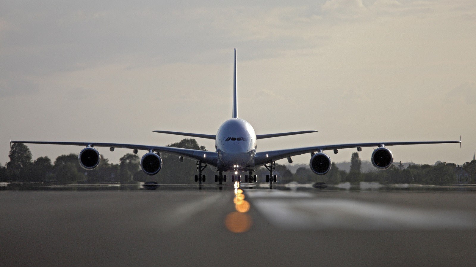 aircraft, Runway, Airbus, A380 800, Aviation, Runway, Lighting Wallpaper