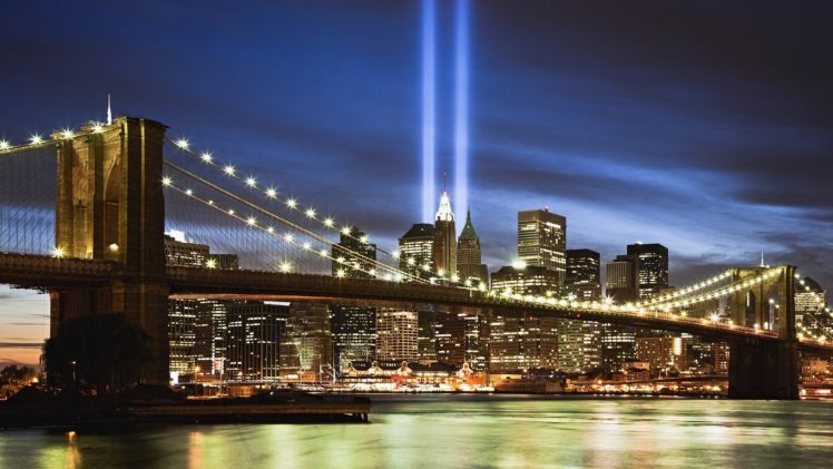 light, World, Trade, Center, Manhattan, Memorial, East, River HD Wallpaper Desktop Background