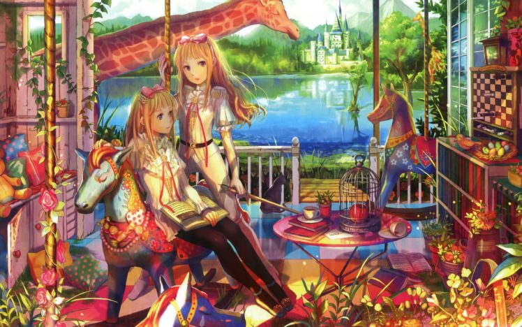 blondes, Water, Pants, Mountains, Landscapes, Castles, Uniforms, Military, Multicolor, Flowers, Indoors, Blue, Eyes, Animals, Cups, Long, Hair, Ribbons, Weapons, Buildings, Birdcage, Plants, Pantyhose, Books, Ho HD Wallpaper Desktop Background