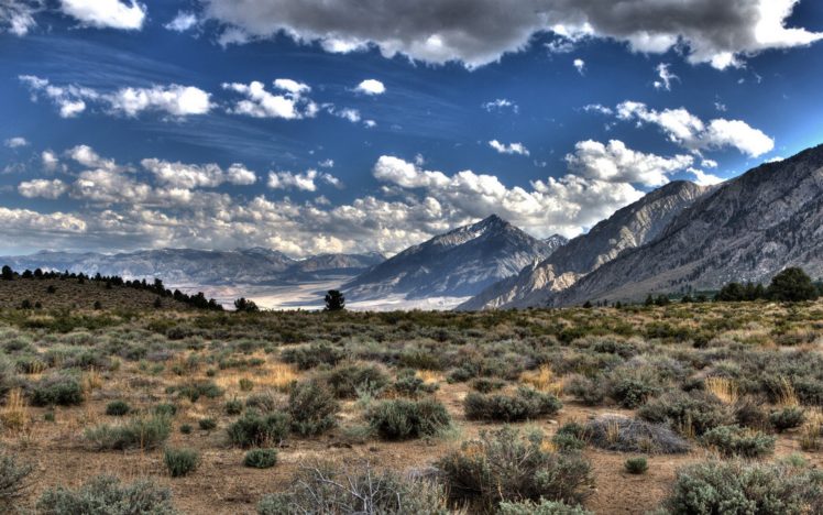 mountains, Clouds, Landscapes, Nature, Deserts, Plants HD Wallpaper Desktop Background