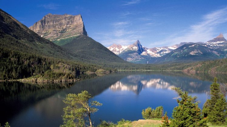 landscapes, Sun, Point, Glacier, National, National, Park, Montana HD Wallpaper Desktop Background