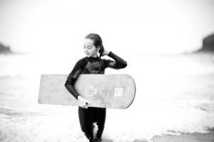 surfing, Bodyboard, Girl, Women, Nature, Beaches, Waves, Ocean, Black, White