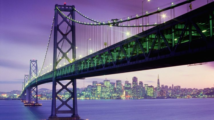 california, San, Francisco, Bay, Bridge, Dusk, Yerba, Buena, Island HD Wallpaper Desktop Background