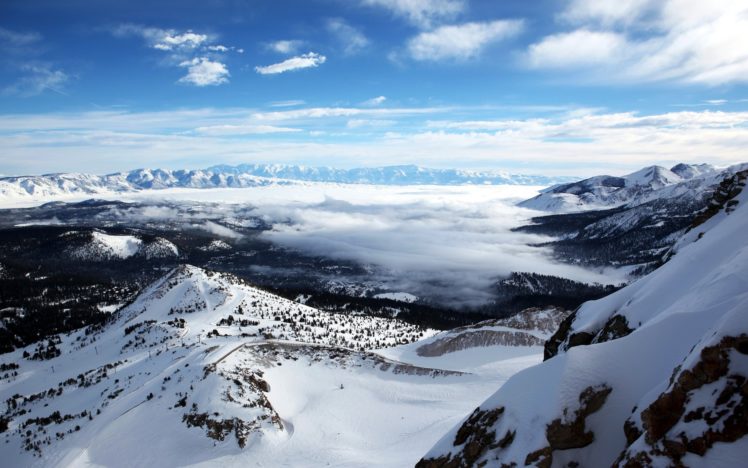 landscapes, Winter, Snow, Trees, Forest, Fog, Sky, Clouds HD Wallpaper Desktop Background