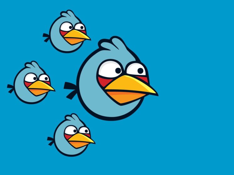 blue, Freedom, Angry, Angry, Birds, Simple, Background, Blue, Bird HD Wallpaper Desktop Background