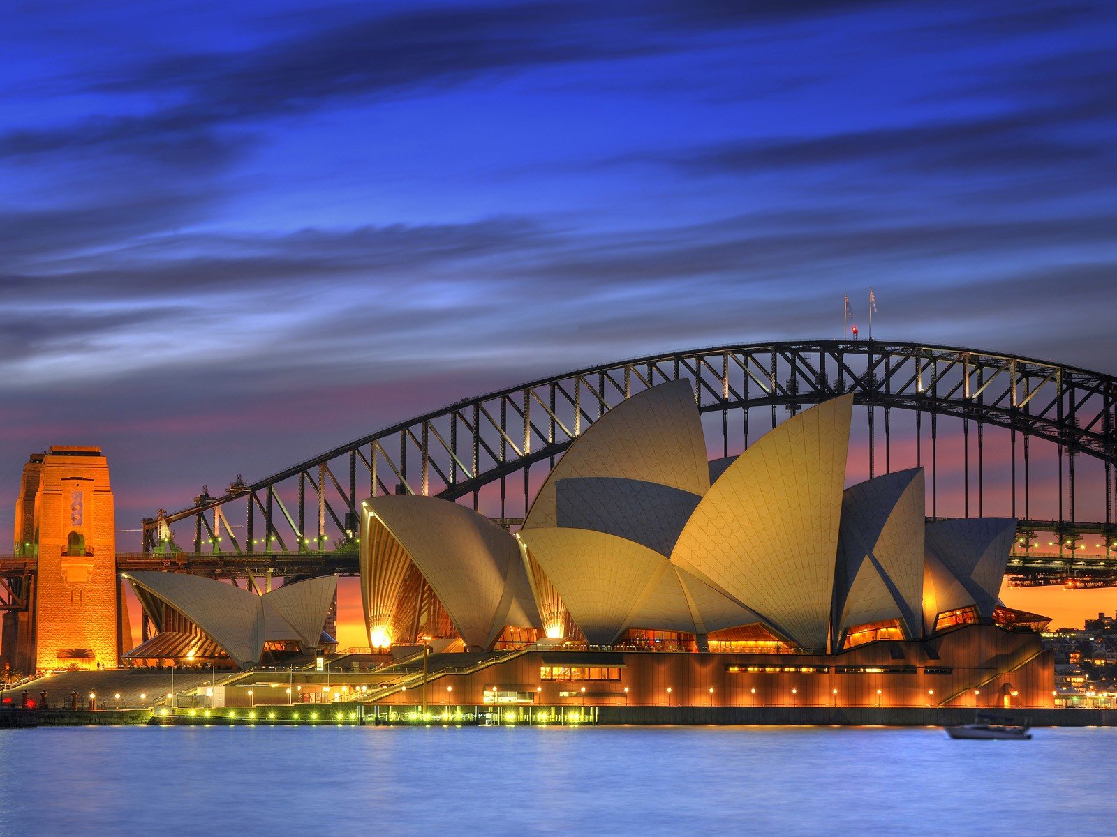 night, Opera, House, Australia, Harbor, Sydney, Opera, House, Sydney, Harbour, Bridge Wallpaper