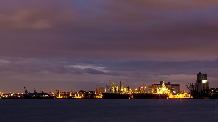 sunset, Landscapes, Night, Boats, Long, Exposure, Vehicles, Harbor, Port, Rivers HD Wallpaper Desktop Background