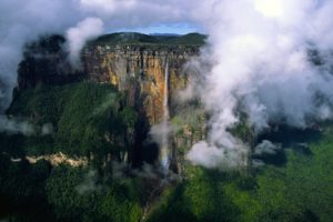 clouds, Landscapes, Venezuela, Waterfalls