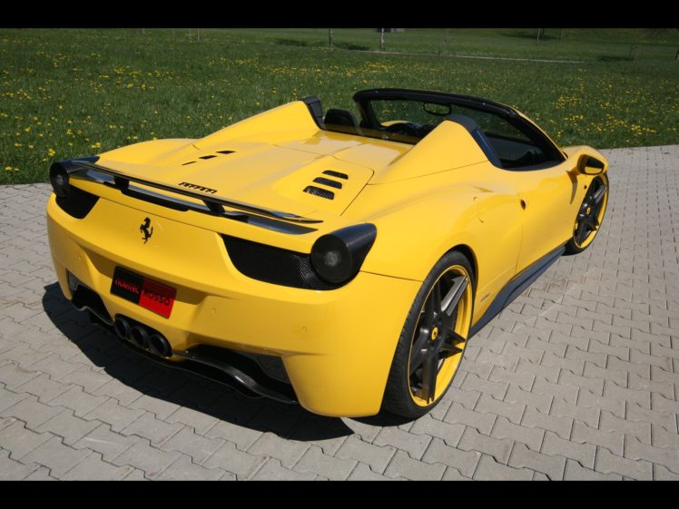 ferrari, Italian, Supercars, Static, Novitec, Rosso, Yellow, Cars, Ferrari, 458 HD Wallpaper Desktop Background