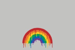 minimalistic, Rainbows, Simple, Background, Drip, Drips