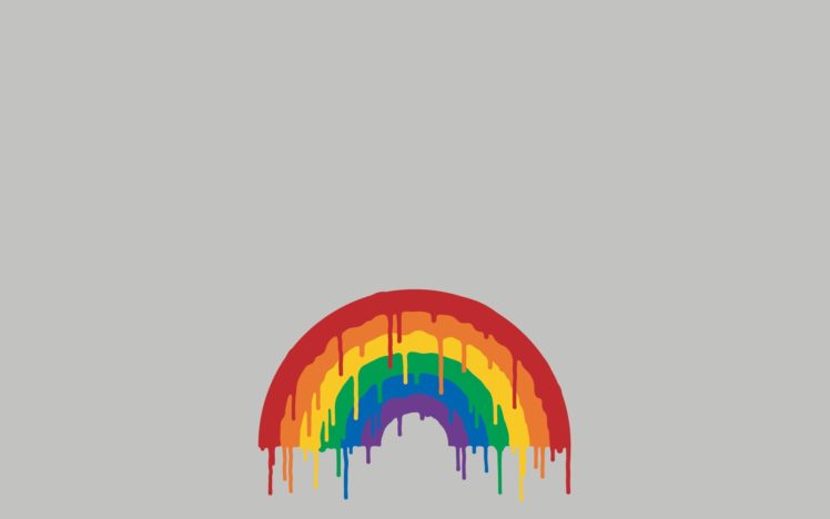 minimalistic, Rainbows, Simple, Background, Drip, Drips HD Wallpaper Desktop Background
