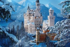 landscapes, Nature, Winter, Snow, Castles