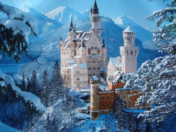 landscapes, Nature, Winter, Snow, Castles HD Wallpaper Desktop Background