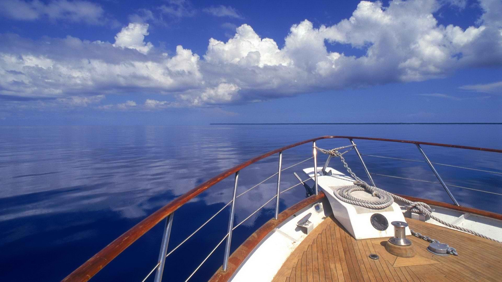 Вид на море с палубы