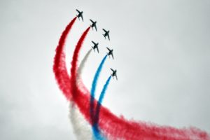 multicolor, France, Contrails, Aviation, Patrouille, De, France