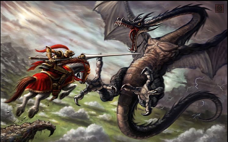 fantasy, Art, Warriors, Knight, Weapons, Spear, Lance, Horse, Battles, War HD Wallpaper Desktop Background
