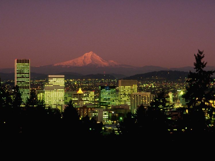 landscapes, Night, Oregon, Portland HD Wallpaper Desktop Background
