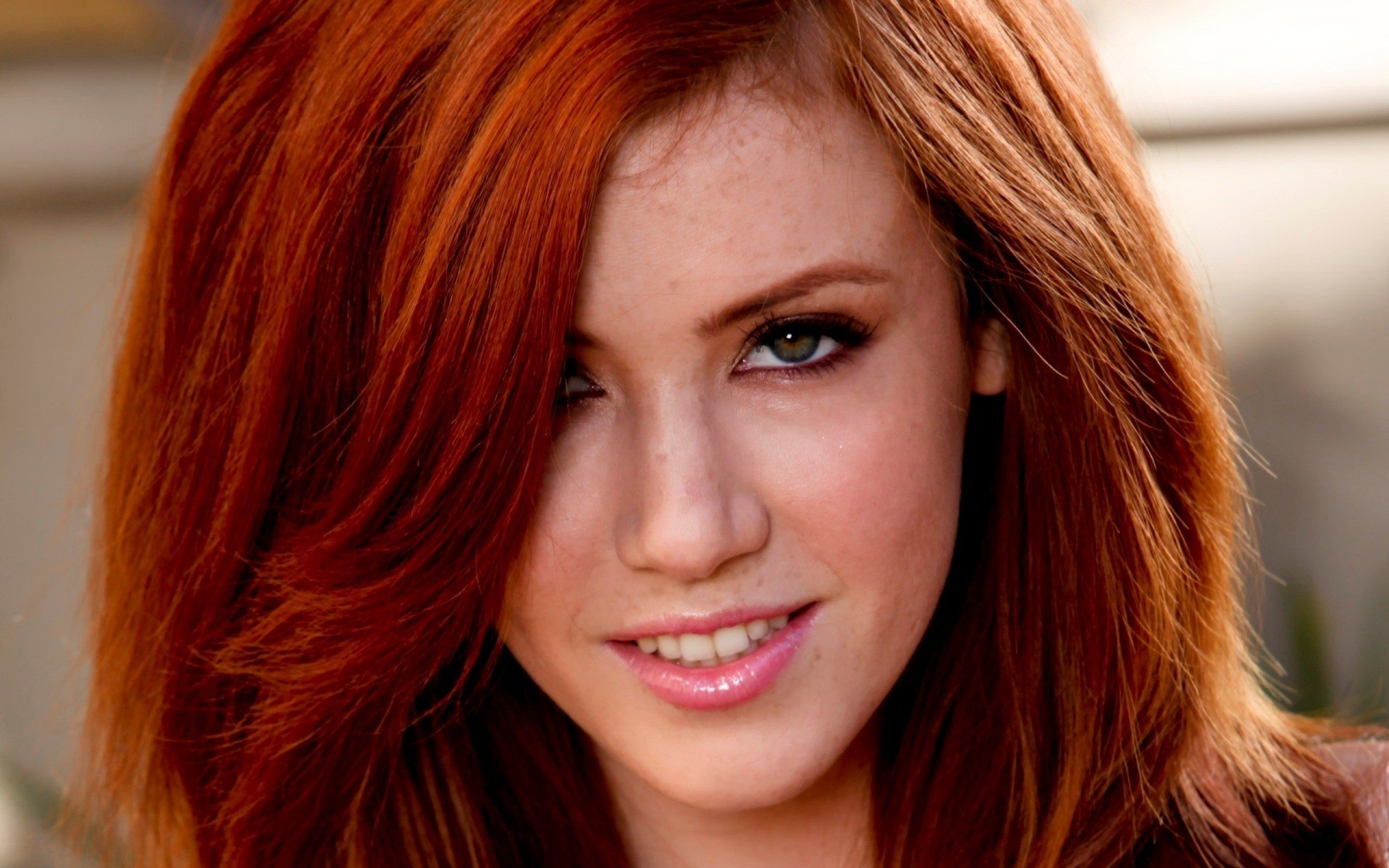 Women Eyes Redheads Models Ftvgirls Magazine Elle Alexandra Faces Eyelashes Lip Gloss