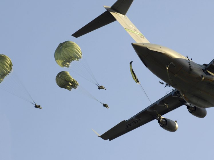aircraft, Military, Parachuting HD Wallpaper Desktop Background
