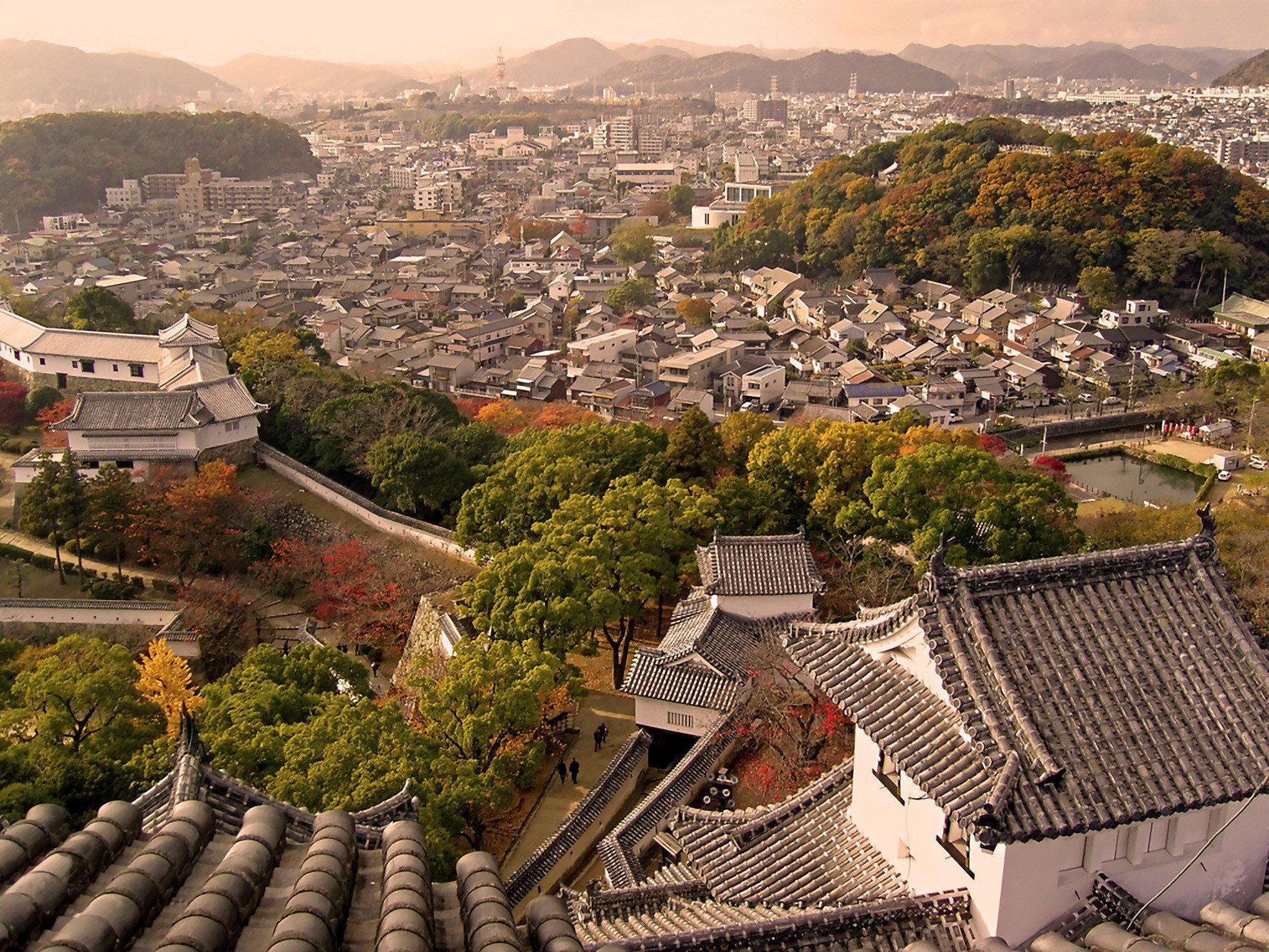 japan, Castles, Cityscapes, Himeji jo, Castle, Japan, The, Keep, Towers Wallpaper