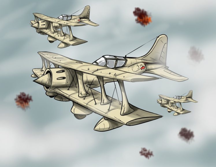 biplane, Airplane, Plane, Aircraft, Military HD Wallpaper Desktop Background