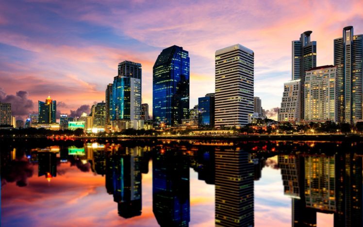 cityscapes, Skyscrapers, Thailand, Bangkok HD Wallpaper Desktop Background