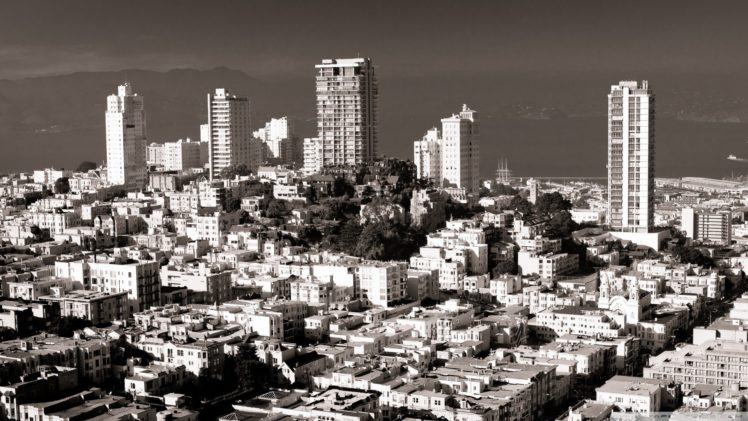 black, And, White, Cityscapes, San, Francisco HD Wallpaper Desktop Background